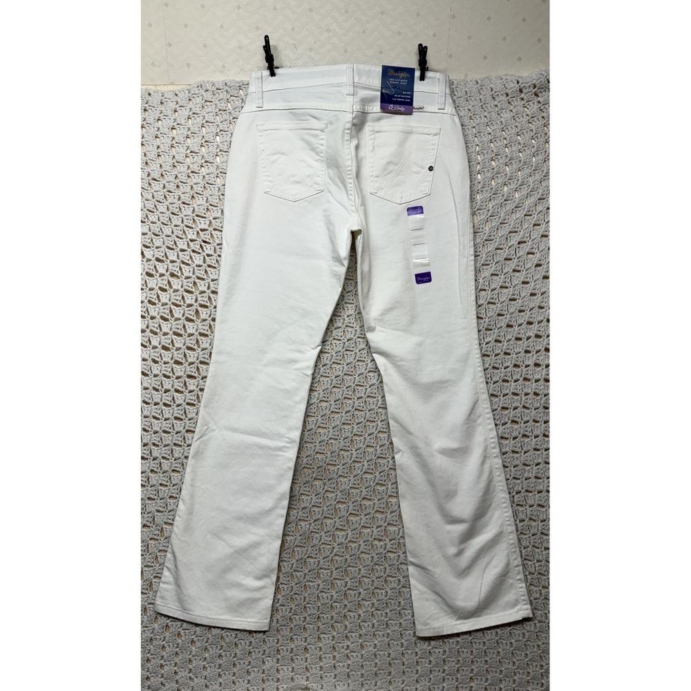 Wrangler Ultimate‎ Riding Jeans Women 29/7X32 White Bootcut Q-Baby Mid-Rise NWT